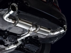 BMW 4 Series Performance Exhaust - Rear - AWE Tuning - Touring Edition Axle-Back with 180 Technology, Dual 4.5 in Slash-Cut Chrome Silver Tips - Chrome Silver - `21-`23